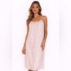 Lake Size Medium Ruffle Nightgown Dress Pink Sleeveless